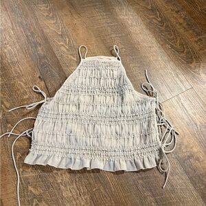 Abercrombie & Fitch Taupe Smocked Halter Top